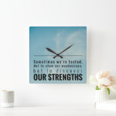 Horloge Carrée Parfois Nous Sommes Testés (Maison)