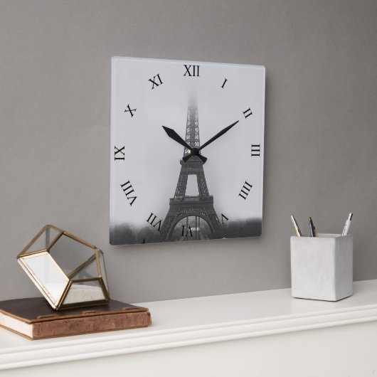 Horloge Carrée Paris Eiffel Tower (Bureau)