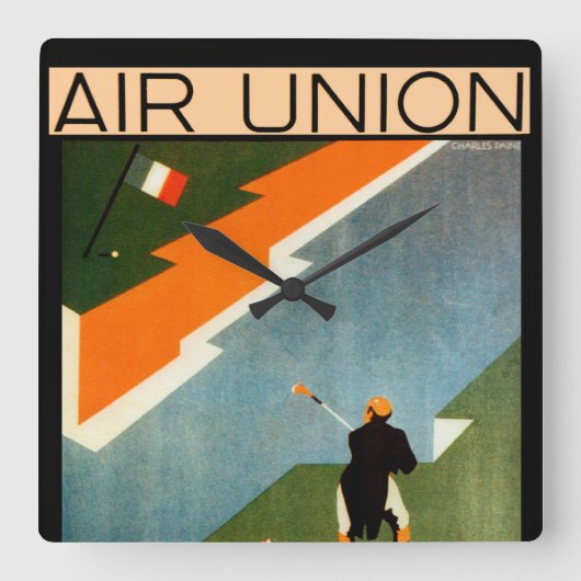 Horloge Carrée Paris - Londres - Paris par Air (Recto)