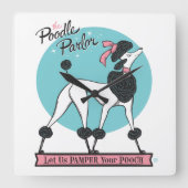 Horloge Carrée Parlure de caniche (Recto)