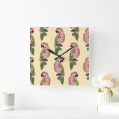 Horloge Carrée Parrots de Zentangle (Maison)