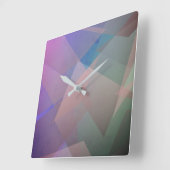 Horloge Carrée Particules volantes Abstraites | Formes géométriqu (Angle)