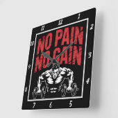 Horloge Carrée Pas de douleur pas de gain entraînement (Angle)
