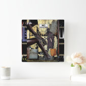 Horloge Carrée Pas de sollicitation ! (Maison)