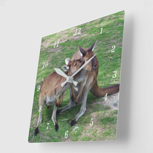 Horloge Carrée Pas maintenant Skippy (Angle)