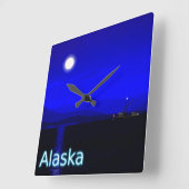 Horloge Carrée Passage au clair de lune (Angle)