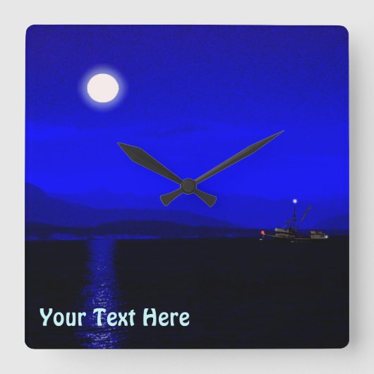 Horloge Carrée Passage au clair de lune (Recto)