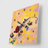 Horloge Carrée Passion Pieces Custom Clock (Angle)