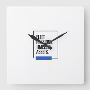 Horloge Carrée PASSIONS FUGACES. ACTIFS INÉMPUISSABLES. - Investi