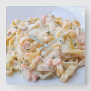 Horloge Carrée Pasta Custom Food
