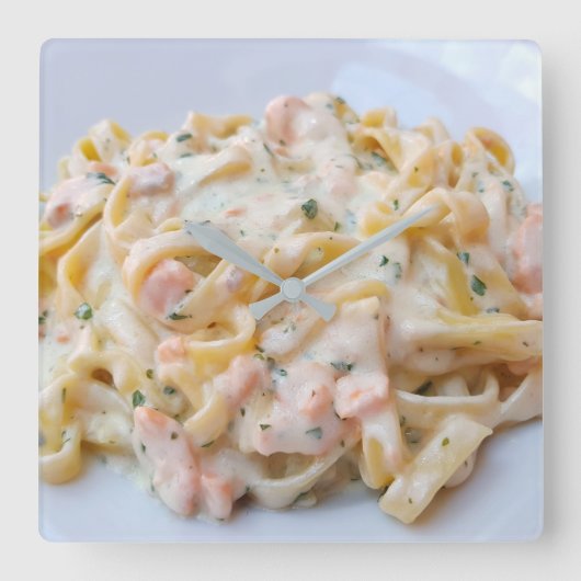Horloge Carrée Pasta Custom Food (Recto)