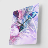 Horloge Carrée Pastel Cat Dreamscape (Angle)
