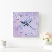 Horloge Carrée Pastel Dragonfly (Maison)