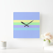 Horloge Carrée Pastel Lavender bleu (Maison)