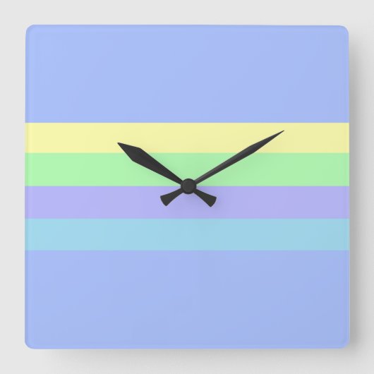 Horloge Carrée Pastel Lavender bleu (Recto)