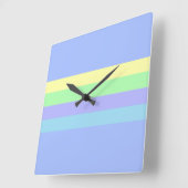 Horloge Carrée Pastel Lavender bleu (Angle)