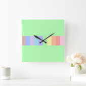 Horloge Carrée Pastel Lime Green (Maison)