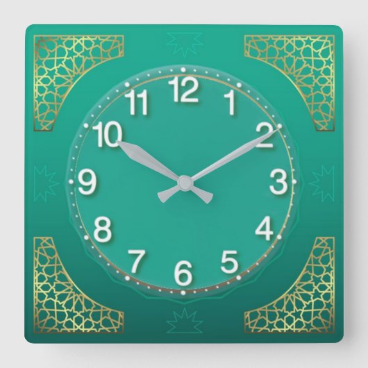 Horloge Carrée Pastel moderne (Recto)