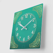 Horloge Carrée Pastel moderne (Angle)