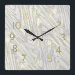 Horloge Carrée Pastel ZigZag Motif<br><div class="desc">Pastel ZigZag Motif</div>