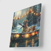 Horloge Carrée Pasteur anatolien Noël Festive Voyage (Angle)