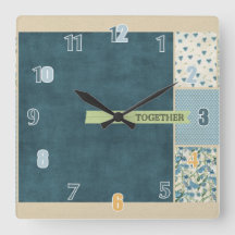 Patchwork bleu Ensemble Mur serrure