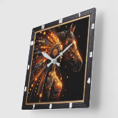 Horloge Carrée Patrimoine amérindien (Angle)