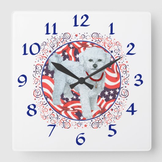 Horloge Carrée Patriotic Maltese Clock (Recto)