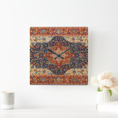 Horloge Carrée Patteries Oriental Persian Turkish Carpet (Maison)