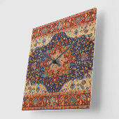 Horloge Carrée Patteries Oriental Persian Turkish Carpet (Angle)