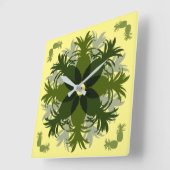 HORLOGE CARRÉE PATTERN PINEAPPLE (Angle)
