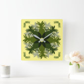 HORLOGE CARRÉE PATTERN PINEAPPLE (Maison)