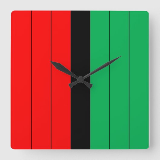 Horloge Carrée Patterns de Kwanzaa Colors (Recto)