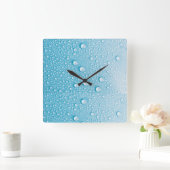 HORLOGE CARRÉE PATTERS BLEUS RAINDROP (Maison)