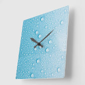HORLOGE CARRÉE PATTERS BLEUS RAINDROP (Angle)