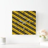 Horloge Carrée Patters de Black & Yellow (Maison)
