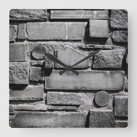 Horloge Carrée Patters de Brick Wall Cool Texture (Recto)