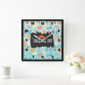 Horloge Carrée Patters de Cat Cat Crazy (Maison)