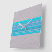 Horloge Carrée Patters de Silver Gray (Angle)