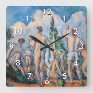 Horloge Carrée Paul Cezanne - Baigneurs