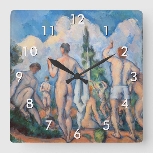 Horloge Carrée Paul Cezanne - Bathers (Recto)