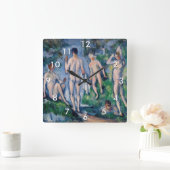 Horloge Carrée Paul Cezanne - Groupe de baigneurs (Maison)