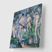 Horloge Carrée Paul Cezanne - Groupe des Bathères (Angle)