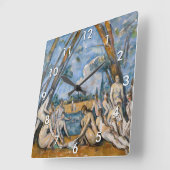 Horloge Carrée Paul Cezanne - Les Grandes Baignoires (Angle)