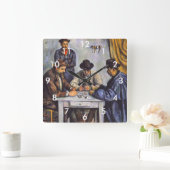 Horloge Carrée Paul Cezanne - Les Joueurs De Cartes (Maison)