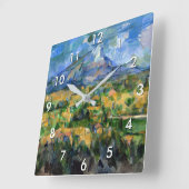 Horloge Carrée Paul Cezanne - Mont Sainte-Victoire (Angle)