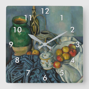 Horloge Carrée Paul Cezanne - Still Life with Apples