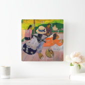 Horloge Carrée Paul Gauguin - La Siesta (Maison)