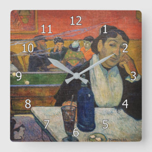 Horloge Carrée Paul Gauguin - Le Café de nuit, Arles