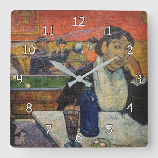 Horloge Carrée Paul Gauguin - Le Night Café, Arles (Recto)